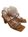 Dear Frances Shoe Size 39 Brown Leather Braided Strap Square Toe column Sandals Brown / 39