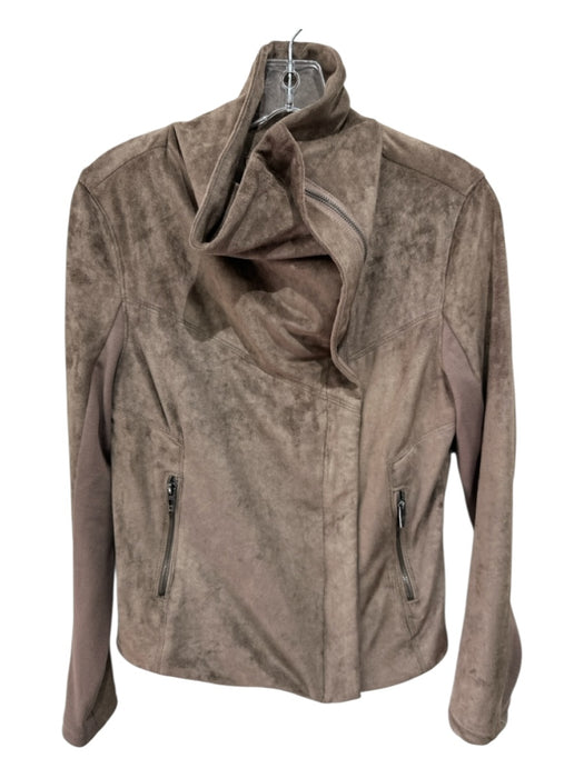 Blank NYC Size S Brown Polyester & Cotton Zip Up Collar Zip Pockets Jacket Brown / S