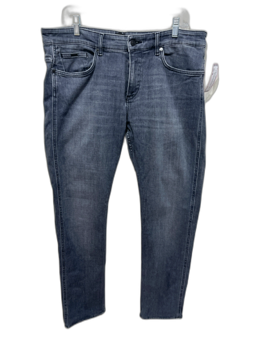 Boss Size 36 Faded Black Cotton Blend Solid Slim Jean Men's Pants Faded Black / 36