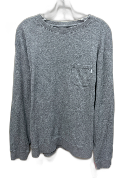 Vuori Size M Gray Cotton Blend Solid Front Pocket Sweatshirt Long Sleeve Shirt Gray / M