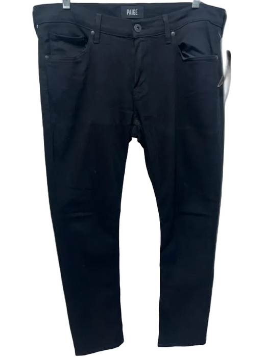 Paige Size 34 Black Cotton Blend Solid Slim Jean Men's Pants Black / 34
