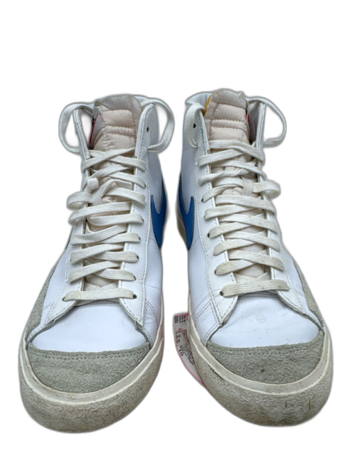 Nike Shoe Size 10 White & Blue Leather Solid Sneaker Men's Shoes White & Blue / 10