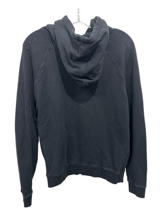 Saint Laurent Size XL Black & Gold Cotton Graphic Drawstring Hood Hoodie Sweater Black & Gold / XL