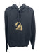 Saint Laurent Size XL Black & Gold Cotton Graphic Drawstring Hood Hoodie Sweater Black & Gold / XL
