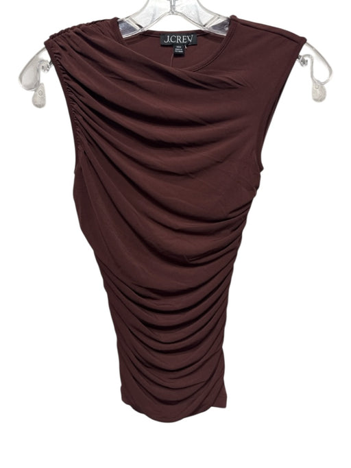 J. Crew Size XXS Brown Polyester Blend Ruched Sleeveless Top Brown / XXS