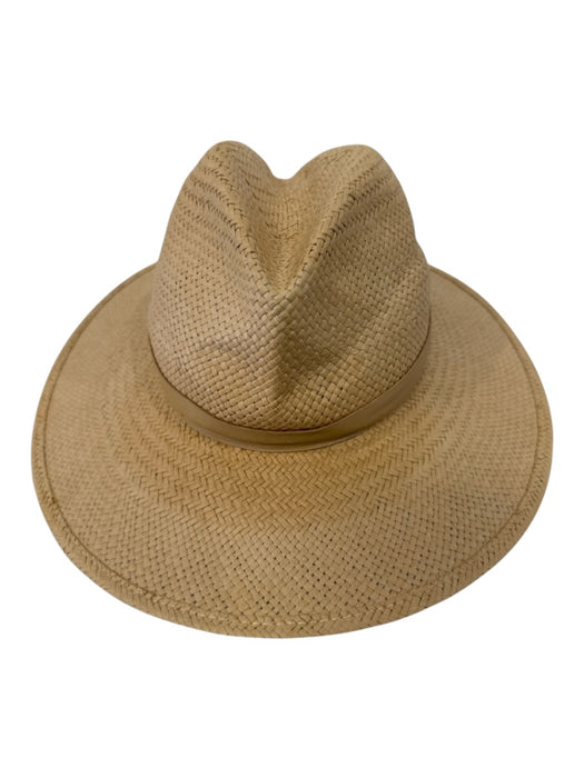 Janessa Leone Tan Straw sun hat Hat Tan / Small