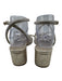 Loeffler Randall Shoe Size 8.5 Gold Tone & Clear Leather Upper Sandals Gold Tone & Clear / 8.5