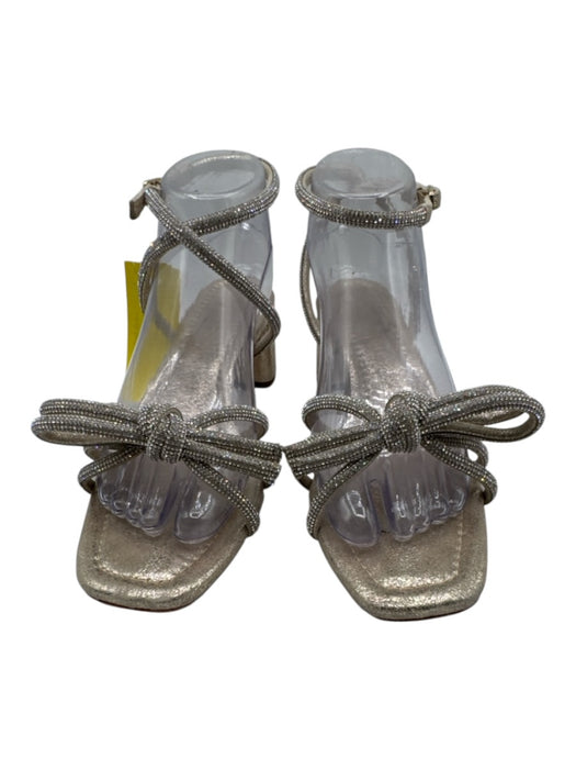 Loeffler Randall Shoe Size 8.5 Gold Tone & Clear Leather Upper Sandals Gold Tone & Clear / 8.5