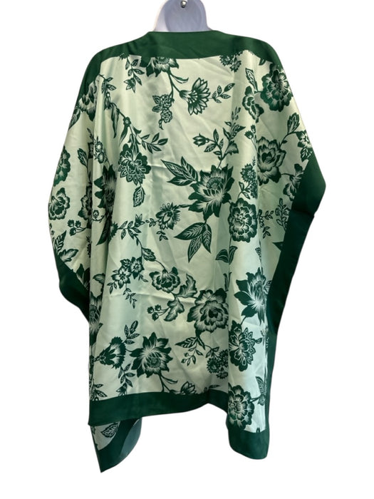Mason's Daughter Size 0/S Green & Light Green Silk One Sleeve Floral Print Dress Green & Light Green / 0/S