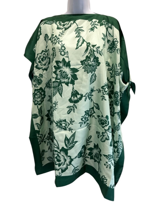 Mason's Daughter Size 0/S Green & Light Green Silk One Sleeve Floral Print Dress Green & Light Green / 0/S
