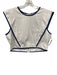 Shug! Size L White & Blue Cotton Sleeveless Piping Top White & Blue / L