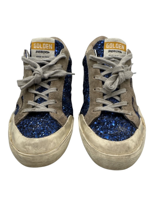 Golden Goose Shoe Size 39 Gray, Blue, White Leather Glitter Superstar Sneakers Gray, Blue, White / 39