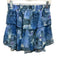 Love Shack Fancy Size Small Blue Print Silk Abstract Elastic Waist Mini Skirt Blue Print / Small