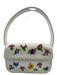 Staud White & Multi Beaded Flower Detail Snap Button Close Single Handle Bag White & Multi / S