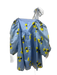 Tanya Taylor Size xs / 2 Blue, Yellow & Black Polyester Blend Tie Detail Dress Blue, Yellow & Black / xs / 2