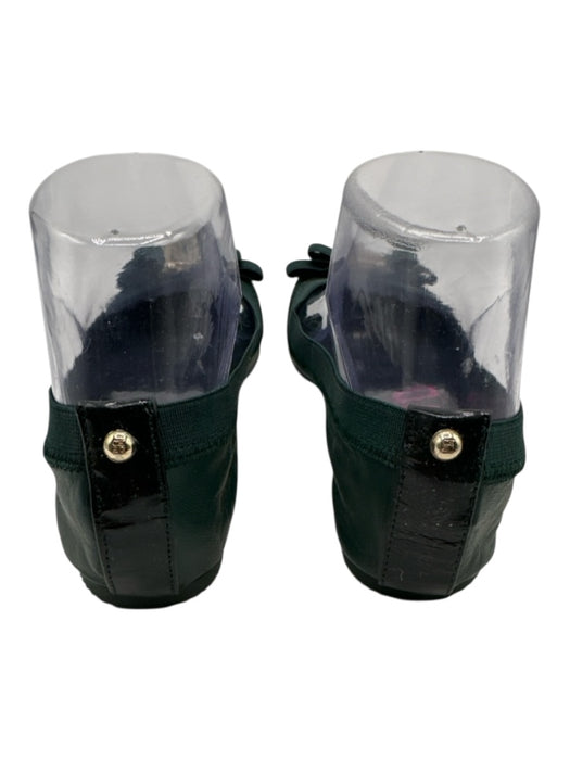 CH Carolina Herrera Shoe Size 36 Green Leather Elastic Loafer Logo ballet Flats Green / 36