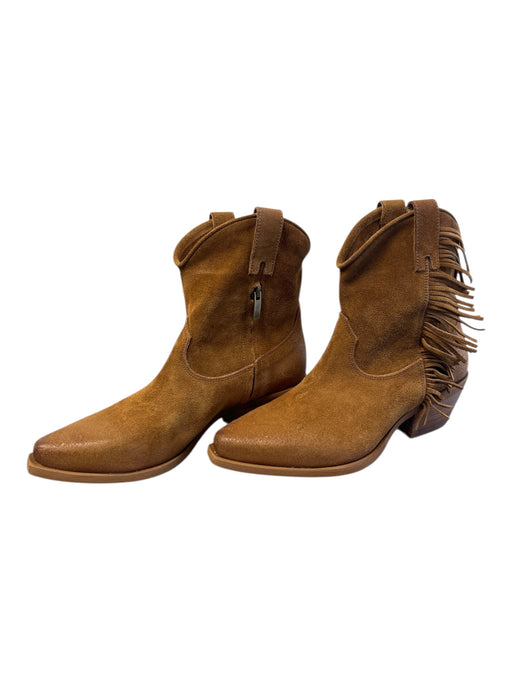 Sundance Shoe Size 39 Brown Leather Suede Pointed Toe Fringe Western Boots Brown / 39