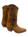 Sundance Shoe Size 39 Brown Leather Suede Mid Calf Fringe Western Boots Brown / 39