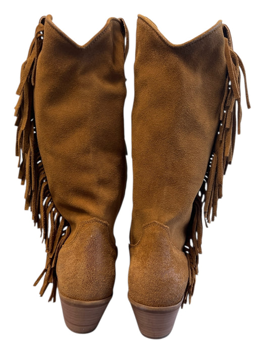 Sundance Shoe Size 39 Brown Leather Suede Mid Calf Fringe Western Boots Brown / 39
