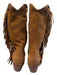 Sundance Shoe Size 39 Brown Leather Suede Mid Calf Fringe Western Boots Brown / 39