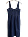 J Crew Size 6 Navy Acetate Blend Sleeveless Back Zip Stitch detail Dress Navy / 6
