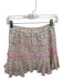 Loveshackfancy Size XS Pink & Green Cotton Elastic Waist Flower Skirt Pink & Green / XS