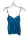 Retrofete Size S Blue Acetate Spaghetti Strap Smocked Back Back Zip Mini Dress Blue / S