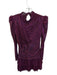 Sabina Musayev Size S Orange & Purple Polyester Long Sleeve Gathered Side Dress Orange & Purple / S