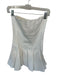 Gimaguas Size M White & Silver Cotton Blend Strapless Studded Side Zip Dress White & Silver / M