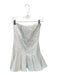 Gimaguas Size M White & Silver Cotton Blend Strapless Studded Side Zip Dress White & Silver / M