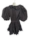 Love The Label Size XS Black Cotton 3/4 Balloon Sleeve Ruffles Wrap Dress Black / XS