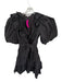 Love The Label Size XS Black Cotton 3/4 Balloon Sleeve Ruffles Wrap Dress Black / XS