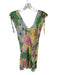 With Jean Size XS Green & Multi Polyester Cap Sleeve Watercolor Flowers Dress Green & Multi / XS