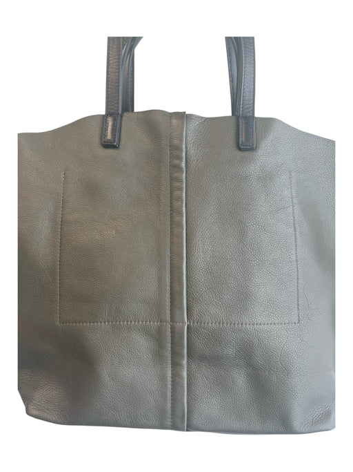 ALLSAINTS Army Green Cow Leather Top Handle Tote Inside Pocket Snap button Bag Army Green / L