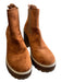 Olivia Miller Shoe Size 8.5 Burnt Brown Suede Back Zip Platform Lug Sole Booties Burnt Brown / 8.5