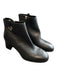 Kate Spade Shoe Size 8.5 Black Leather Side Zip Almond Toe Block Heel Booties Black / 8.5