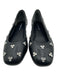 Stuart Weitzman Shoe Size 8 Black, Silver & Clear Leather Rhinestone Studs Flats Black, Silver & Clear / 8