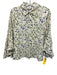 Tuckernuck Size S Beige, Green, Blue Polyester Collar Leaves Button Down Top Beige, Green, Blue / S