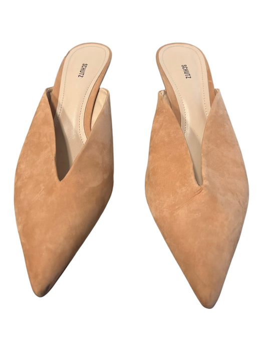 Schutz Shoe Size 9B Beige Suede Pointed Toe Kitten Heel Slip On Shoes Beige / 9B