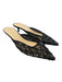 Betsy Johnson Shoe Size 9 Black & Blue Leather & Beaded Kitten Heel Mesh Shoes Black & Blue / 9