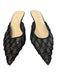 Betsy Johnson Shoe Size 9 Black & Blue Leather & Beaded Kitten Heel Mesh Shoes Black & Blue / 9