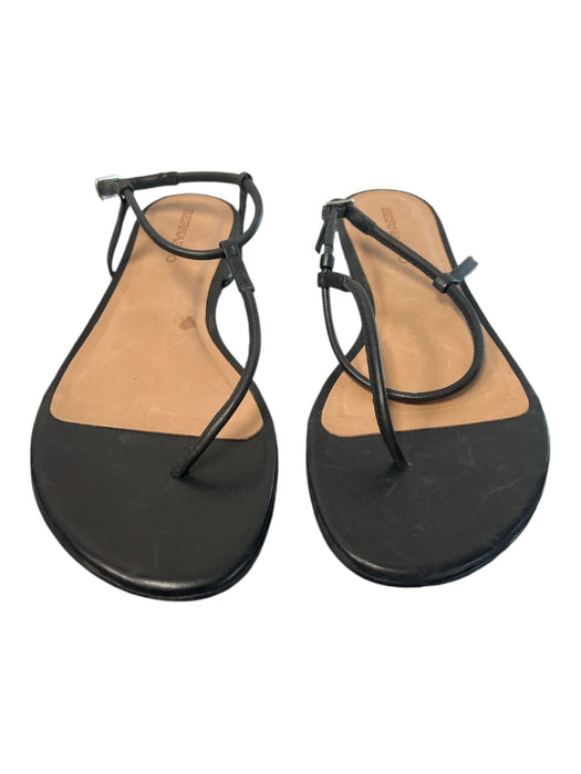 Bernardo Shoe Size 10 Black Leather Sandal Ankle Strap Man Made Shoes Black / 10
