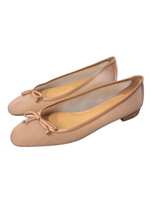 Stuart Weitzman Shoe Size 9B Rose Pink Leather & Mesh Flat Bow Detail Shoes Rose Pink / 9B