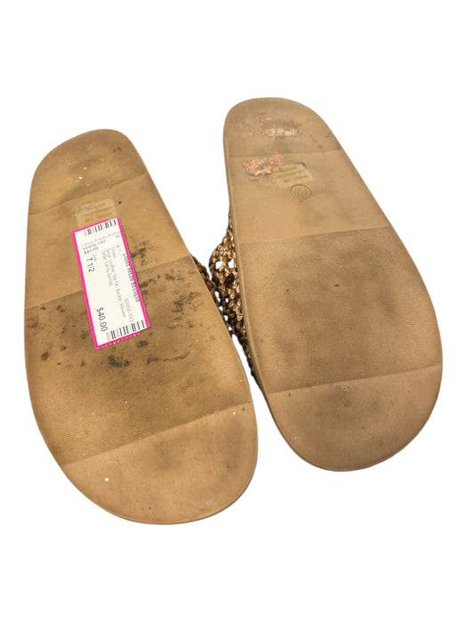 Joie Shoe Size 7 1/2 Beige Leather Slip On Buckle Woven Detail Shoes Beige / 7 1/2