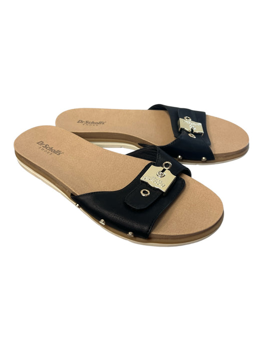 Dr Scholls Shoe Size 9 Brown & Black Manmade Material Slip On Sandal Shoes Brown & Black / 9