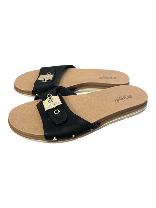Dr Scholls Shoe Size 9 Brown & Black Manmade Material Slip On Sandal Shoes Brown & Black / 9