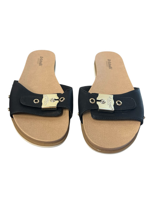 Dr Scholls Shoe Size 9 Brown & Black Manmade Material Slip On Sandal Shoes Brown & Black / 9