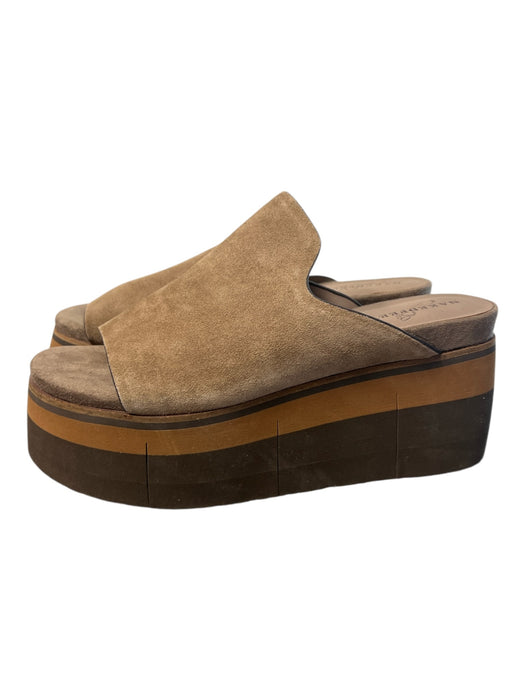 Naked Feet Shoe Size 8 1/2 Brown Leather Upper Platform Slip On Shoes Brown / 8 1/2