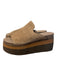 Naked Feet Shoe Size 8 1/2 Brown Leather Upper Platform Slip On Shoes Brown / 8 1/2