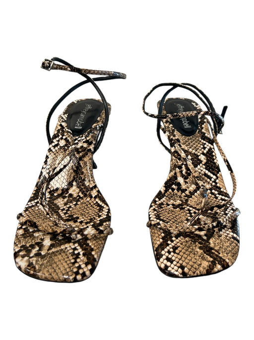 Jeffrey Campbell Shoe Size 7.5 Brown & Black Leather Ankle Strap Heel Shoes Brown & Black / 7.5